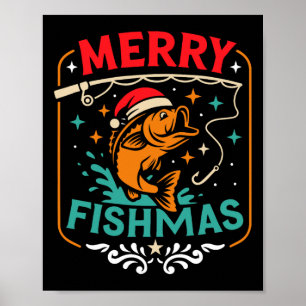 メリー・フィッシュマス B フィッシュ クリスマス おかしなセーター クリスマス フィッシュ ポスター