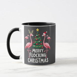 メリー・フロッキング・クリスマス Xmas フラミンゴ ツリー マグカップ