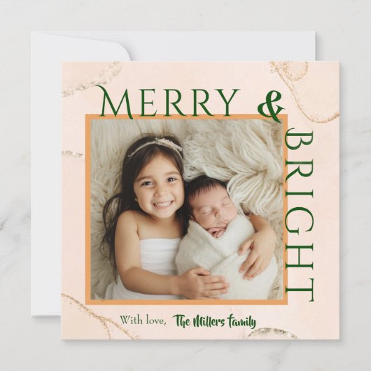 メリー&ブはっきりしたライトタイポグラフィ1枚キュイモダンー シーズンカード (正面)