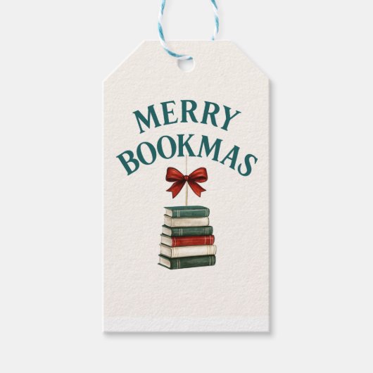 メリー・ブックマス・クリスマス ヴィンテージ ギフトタグ (正面)