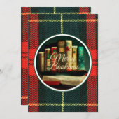 メリー・ブックマス、読者と本好きなクリスマス シーズンカード (正面/裏面)