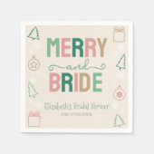 メリー＆ブライズ クリスマス ブライダルシャワー スタンダードカクテルナプキン (正面)