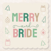 メリー＆ブライズ クリスマス ブライダルシャワー ペーパーコースター (正面)