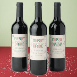 メリー＆ブライズ クリスマス ブライダルシャワー ワインラベル