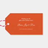 メリー&ブライトおもしろいカラフル紙吹雪ドットホリデイ ギフトタグ (裏面横)