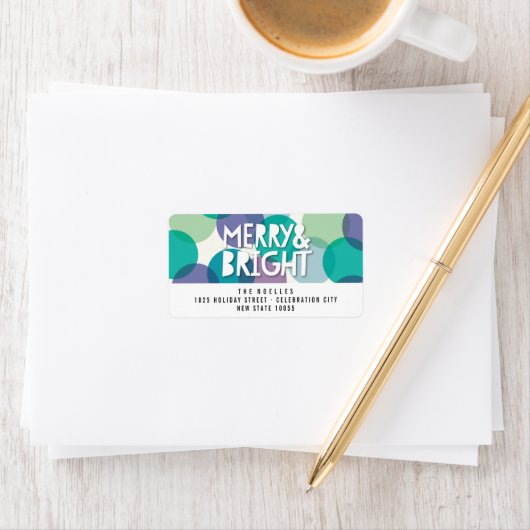 メリー&ブライトおもしろいカラフル紙吹雪ドットホリデイ ラベル (インサイチュ)