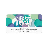 メリー&ブライトおもしろいカラフル紙吹雪ドットホリデイ ラベル (正面)