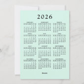 メリー&ブライトおもしろいペンギンピンクミントクリスマス シーズンカード (裏面)