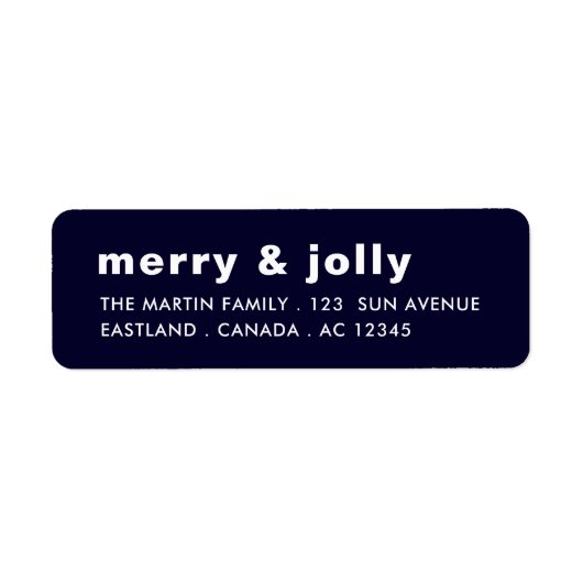 メリー&ブライトなクリスマス住所ラベルデザイン ラベル (正面)