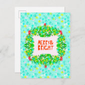 メリー＆ブライトなリース シーズンポストカード (正面/裏面)