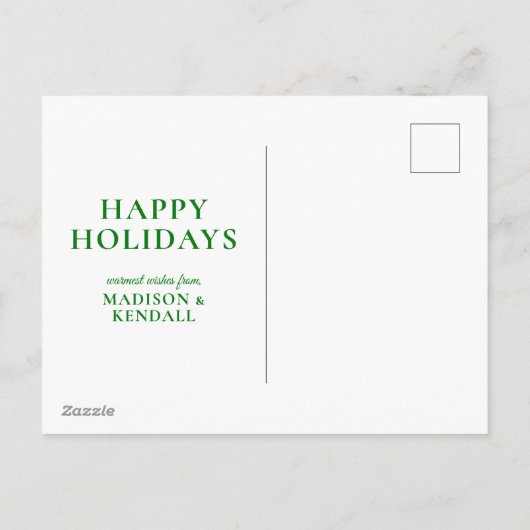 メリー&ブライトのクリスマスツリー シーズンポストカード (裏面)