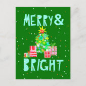 メリー&ブライトのクリスマスツリー シーズンポストカード (正面)
