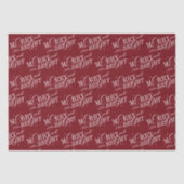 メリー&ブライトエレガントスクリプモダント赤クリスマス 薄葉紙 (正面)