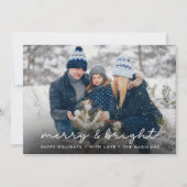 メリー&ブライトエレガントファミリーフォトクリスマス シーズンカード (正面)
