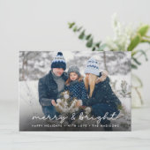 メリー&ブライトエレガントファミリーフォトクリスマス シーズンカード (スタンド正面)