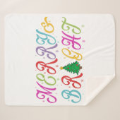 メリー&ブライトカラフルクリスマスツリーフェスティバル シェルパブランケット (正面(横))