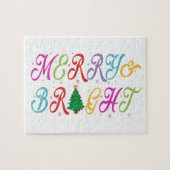 メリー&ブライトカラフルクリスマスツリーフェスティバル ジグソーパズル (横)