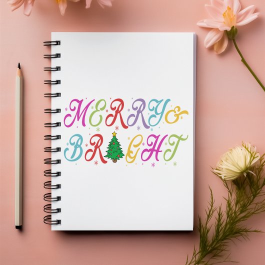 メリー&ブライトカラフルクリスマスツリーフェスティバル ノートブック