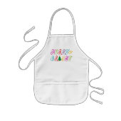 メリー&ブライトカラフルクリスマスツリー 子供用エプロン (正面)