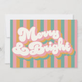 メリー&ブライトカラフルレトロクリスマス非写真 シーズンカード (正面)