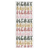 メリー&ブライトカラフルレトロGroovyクリスマス ワインギフトバッグ (裏面)