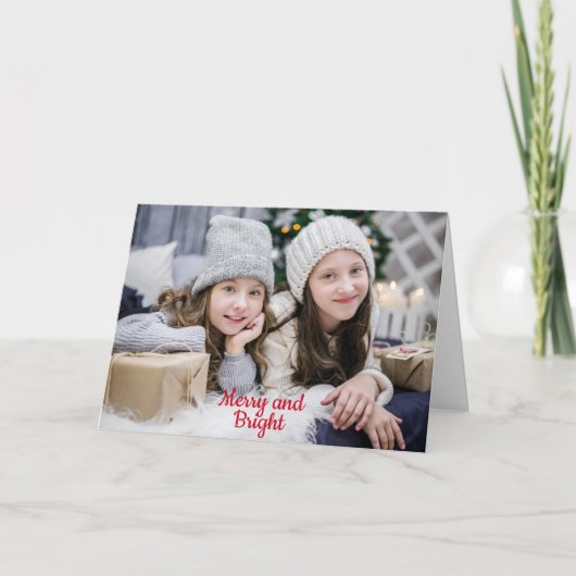 メリー&ブライトカントリーChristmas 2フォトホリデー シーズンカード (正面)