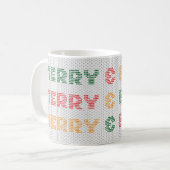 メリー&ブライトクリスマスセーター コーヒーマグカップ (正面左)