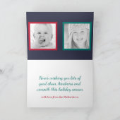 メリー&ブライトクリスマスタイポグラフィカスタムバナー シーズンカード (内部)