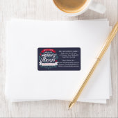 メリー&ブライトクリスマスタイポグラフィカスタムバナー ラベル (インサイチュ)