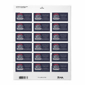 メリー&ブライトクリスマスタイポグラフィカスタムバナー ラベル (フルシート)