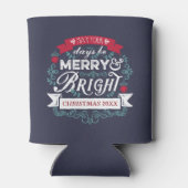 メリー&ブライトクリスマスタイポグラフィカスタムバナー 缶クーラー (裏面)