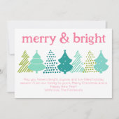 メリー&ブライトクリスマスツリーホリデーカード シーズンカード (正面)