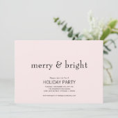 メリー&ブライトクリスマスピンク&ブラックホリデー 招待状 (スタンド正面)