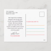 メリー&ブライトクリスマスファミリーフォトホリデーカード シーズンポストカード (裏面)