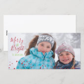 メリー&ブライトクリスマスホリデーフォトカード シーズンカード (正面/裏面)