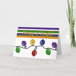 メリー&ブライトクリスマスライトカラフルホリデイ シーズンカード