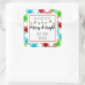 メリー&ブライトクリスマスライトギフトラベル スクエアシール (バッグ)