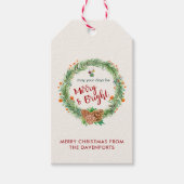 メリー&ブライトクリスマスリース ギフトタグ (正面)