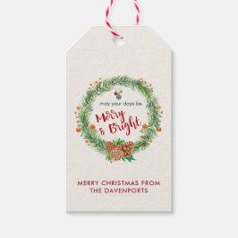 メリー&ブライトクリスマスリース ギフトタグ