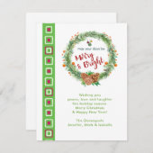 メリー&ブライトクリスマスリース シーズンカード (正面/裏面)