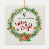 メリー&ブライトクリスマスリース セラミックオーナメント (裏面)