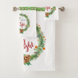 メリー&ブライトクリスマスリース バスタオルセット