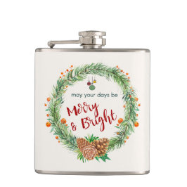 メリー&ブライトクリスマスリース フラスク