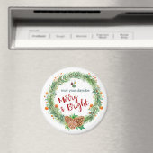 メリー&ブライトクリスマスリース マグネット (インサイチュ (食洗機))