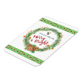 メリー&ブライトクリスマスリース マグネット (左側)