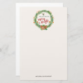 メリー&ブライトクリスマスリース 便箋 (正面/裏面)