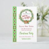 メリー&ブライトクリスマスリース 招待状 (スタンド正面)