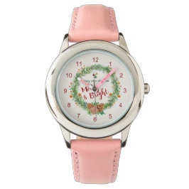 メリー&ブライトクリスマスリース 腕時計
