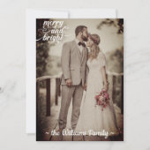 メリー&ブライトクリスマスヴィンテージレトロ旧写真 シーズンカード (正面)