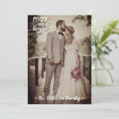 メリー&ブライトクリスマスヴィンテージレトロ旧写真 シーズンカード (スタンド正面)